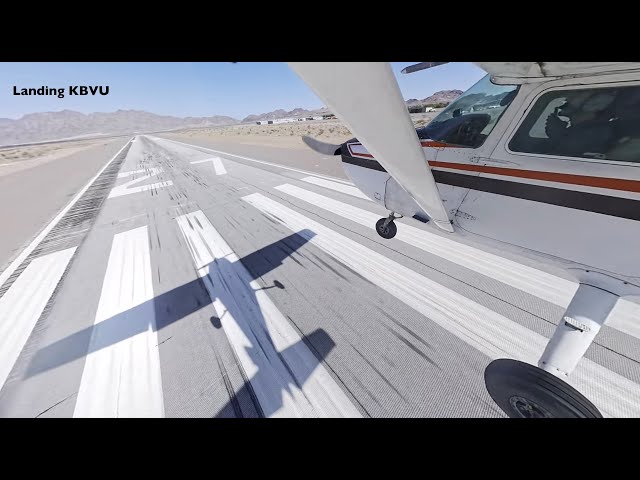Landing Boulder City Airport Cessna 172 - 4K 360 / VR Video