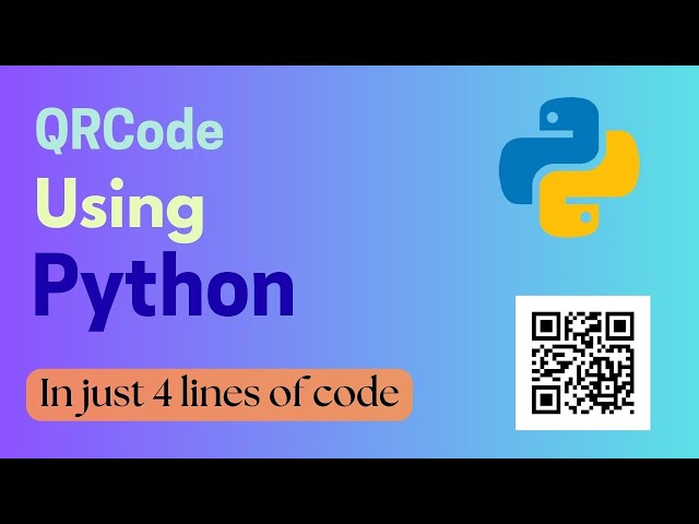 Generate QR code using Python || In Just 4 Lines of Code 