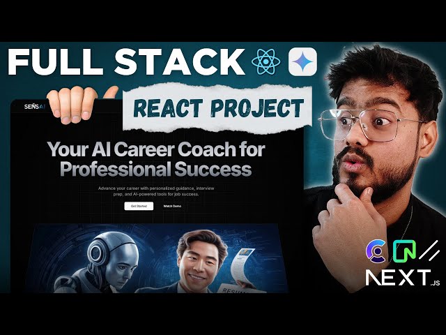 Full Stack React Project ( AI Career Coach ) - Next JS, Tailwind, Gemini AI, Prisma, Shadcn UI 🔥