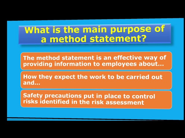 Design of method statement