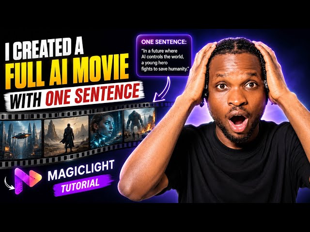 I Created a full AI Movie With One Sentence - Magiclight Tutorial