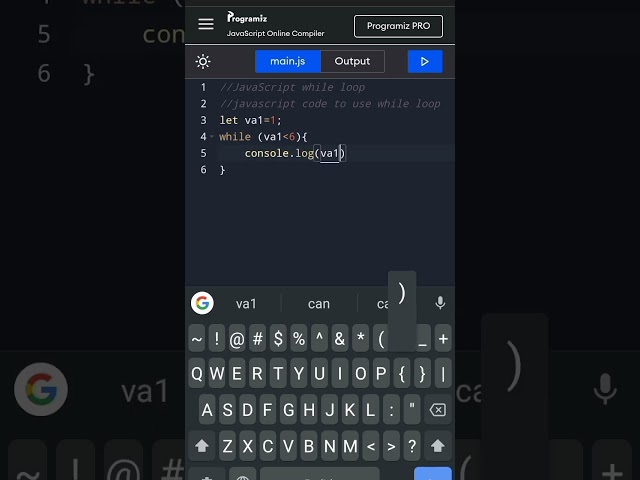 JavaScript while loop#javascript cod to use while loop#coding 😍😍😍😍😍😍😍😍😍😍