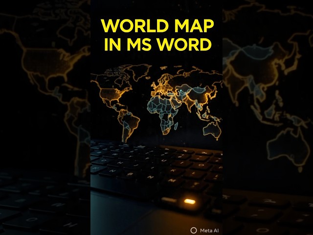 Draw a World Map In MS Word|Coding With YM|#worldmap #viral #shorts #asmr #keyboard