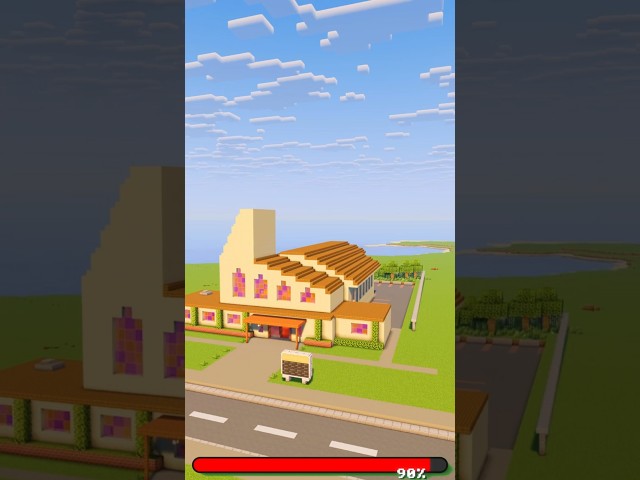 The Church of Springfield in Minecraft  #minecraft #minecraftbuilds #thesimpsons  #gaming #tutorial
