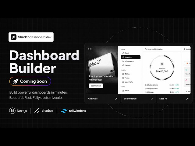 Launching AI Dashboard Builder to Generate Production-Ready #ShadcnDashboards