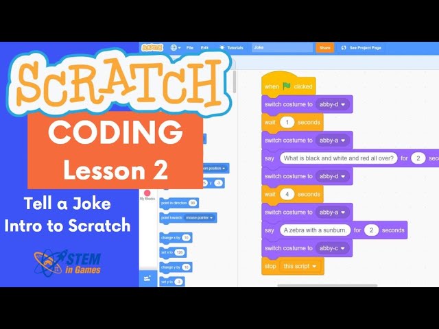 Scratch Coding Lesson 2 | How to make characters talk | Free Beginner Programming Class