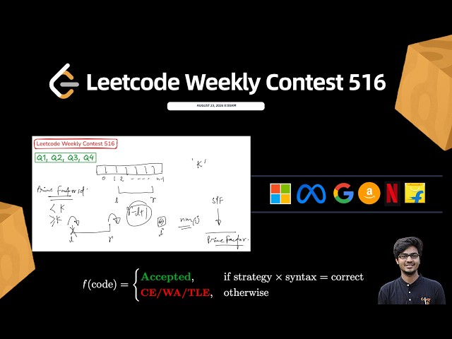 Leetcode Weekly Contest 516 || Q1, Q2, Q3, Q4 || Number Theory, Sqrt Decomposition, String || 2X 🚀