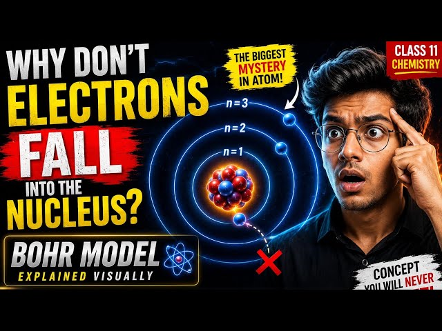 Bohr Model Explained Visually ⚛️ | Why Electrons Don’t Collapse? | Class 11 Chemistry #Denissir