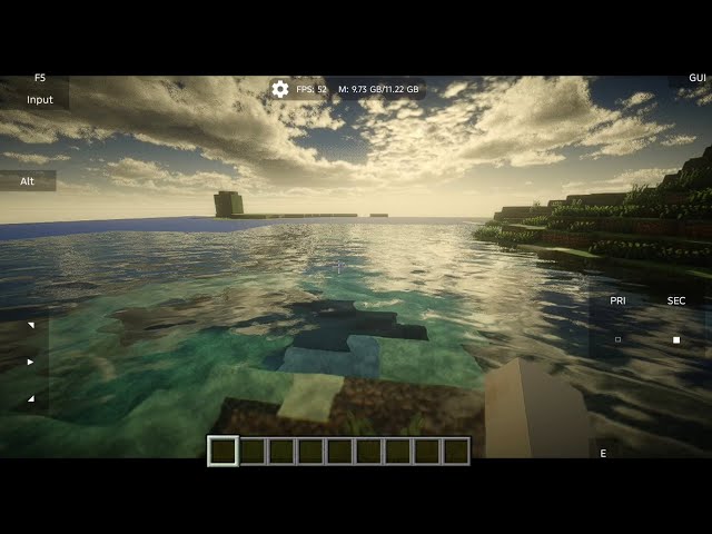 Minecraft, with derivative, bsl, complementary shader in infinix GT 30 pro