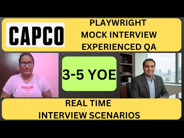 Playwright Automation Interview for Testers | QA Automation Interview | Playwright Tutorial