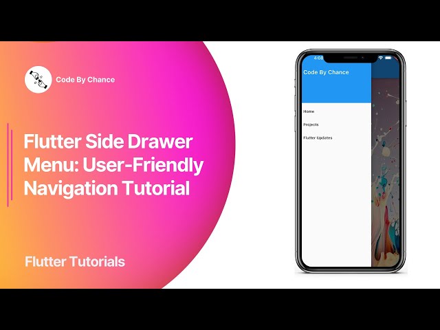 Flutter Side Drawer Menu: User-Friendly Navigation Tutorial | Flutter Tutorials