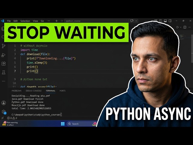 Python AsyncIO Tutorial for Beginners | Async Await Explained with Real Examples