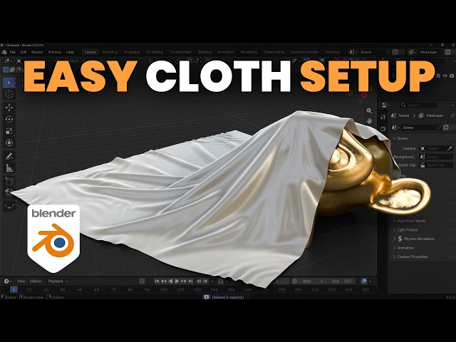 Blender 5.2 Cloth Physics: Complete Beginner Guide