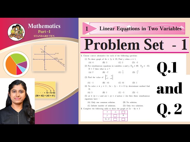 Problem Set 1 | Questions 1 & 2 | Linear Equations in Two Variables | 10th SSC Maths