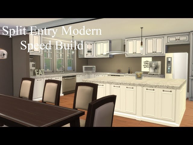 The Sims 4|| Split Entry Modern Home || Speed Build