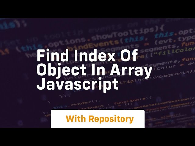 find index of object in array javascript
