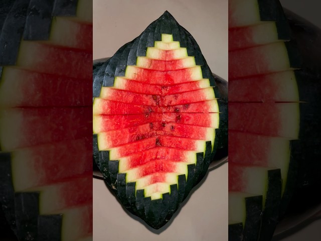 #simple watermelon 🍉 carving cutting design skills #watermelon cutting #watermelon flower #foodart