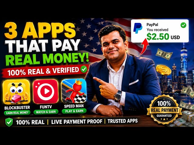 3 Real Apps That Pay PayPal Money 💰 | 100% Payment Proof | Best Earning Apps 2026