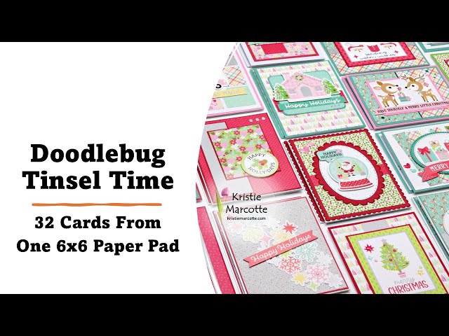 Doodlebug Design | Tinsel Time | 32 Cards One 6x6 Paper Pad