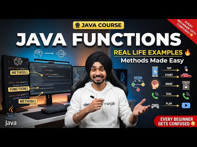 Functions in Java Explained 🔥 | Methods in Java with Real-Life Examples (Java Course)