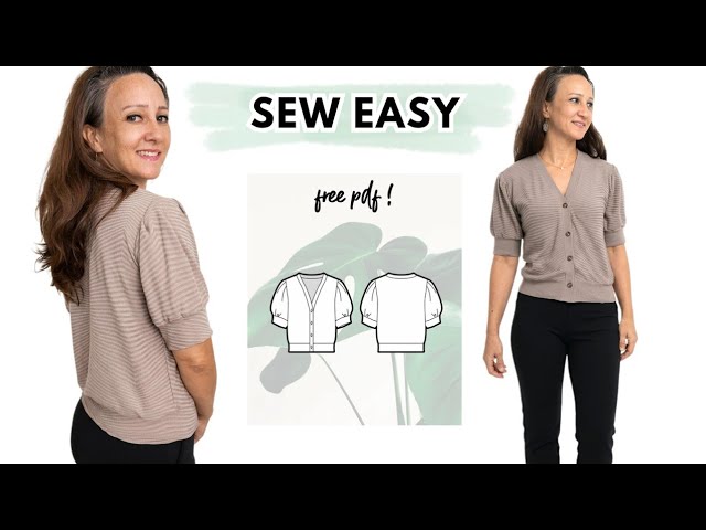 Sew a FREE Cardigan with Stretch Fabric | Beginner Friendly Sewing Tutorial
