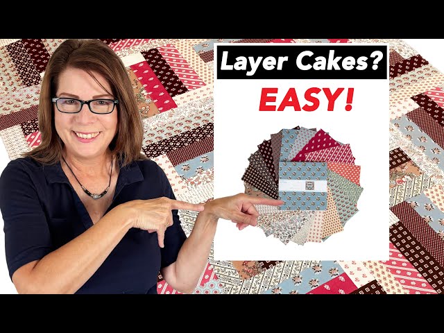 💯 From 10-inch squares | 4 HOURS  | Layer Cake 35 🍰 | FAST EASY STASHBUSTER Donation Quilt Tutorial