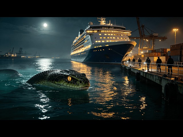 Giant Lab Python Escapes and Slithers into the Port! | Giant Monster Movie | 4K