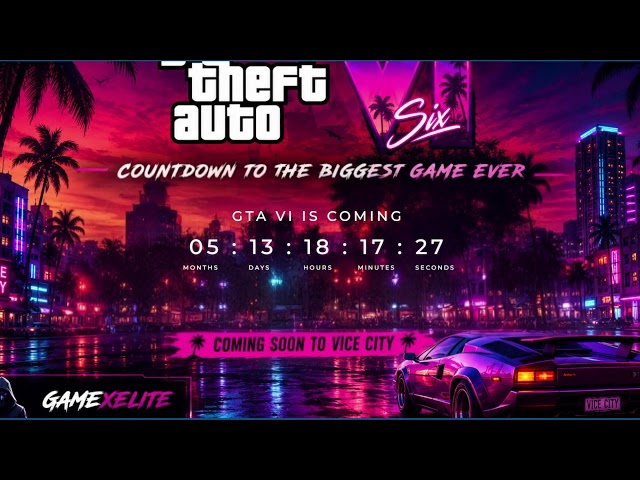 GTA VI: COUNTDOWN CLOCK! @RockstarGames 