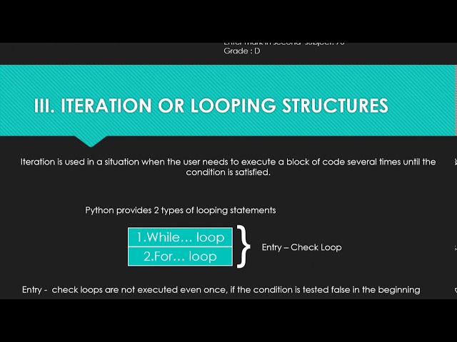 Control Structures - Python Programming