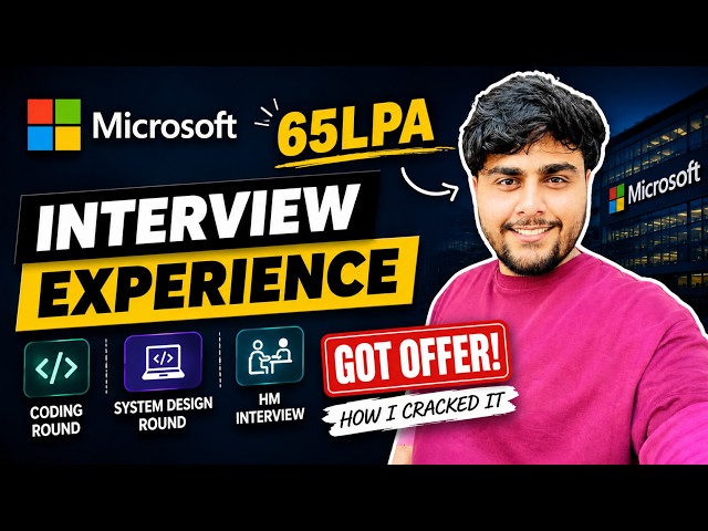 Microsoft SDE2 Frontend Interview 2026 | Real Questions | 65 LPA Offer