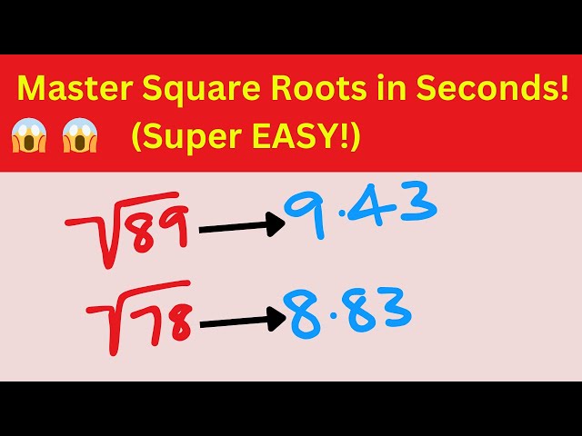 🔥 The SECRET to Estimating Square Roots Instantly! 🤯(Math Hack You NEED to Know!) #SquareRootTips