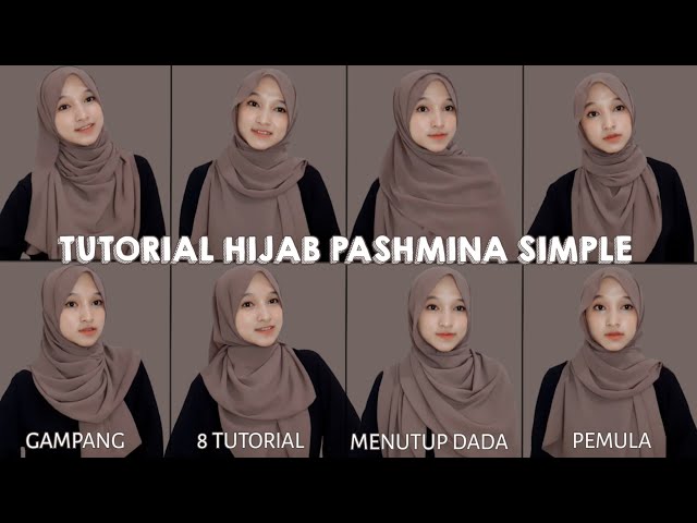 8 PASHMINA TUTORIALS SUITABLE FOR DRESS/GAMIS | Super Easy For Beginners | Tutut Arinda Herawati