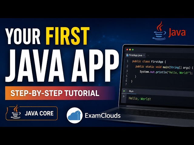 Your First Java Program Step by Step ☕ Java Tutorial for Beginners