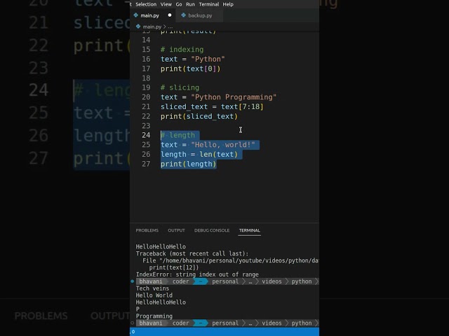 How to slice a string in python | Tamil | shorts |