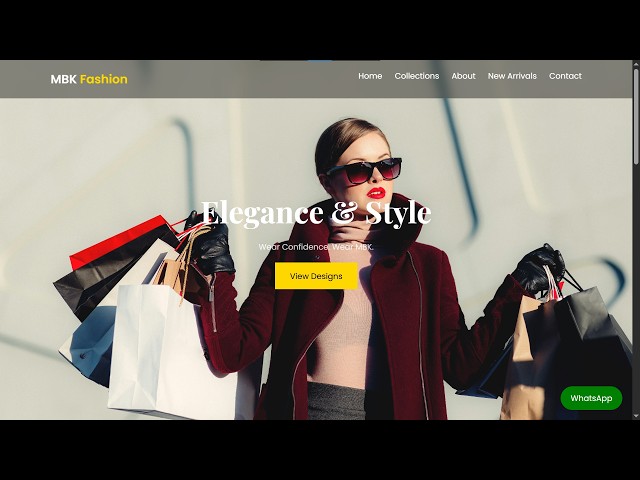I Built a MBK Fashion Website HTML CSS & JavaScript🔥 | Web Development Project
