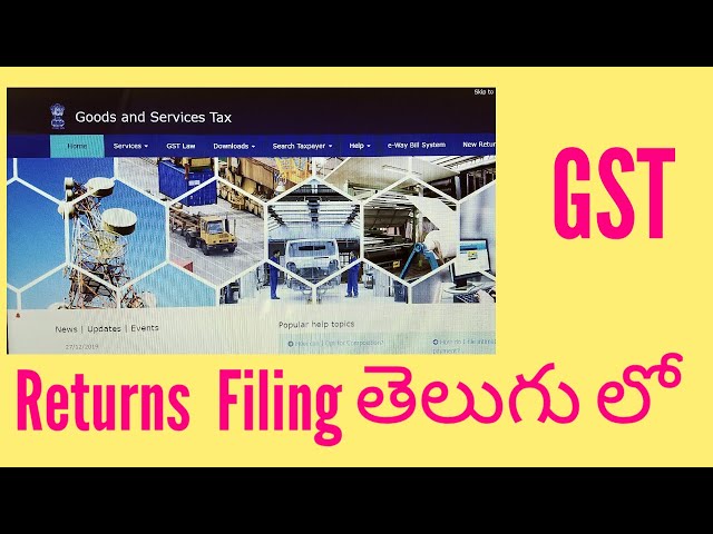 How to file gst returns online explained in telugu