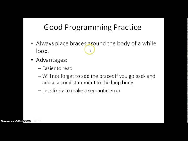 while Looping Technique