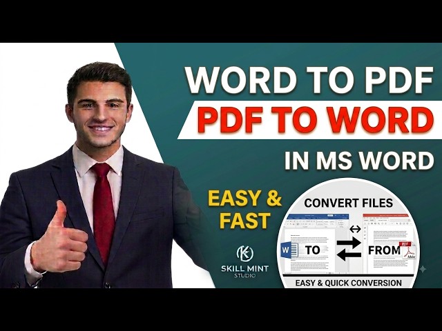 How to Convert Word to PDF and PDF to Word in MS Word (Easy & Fast)