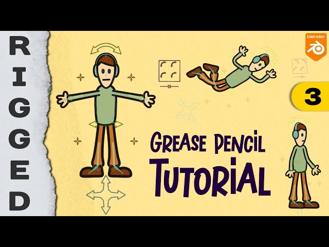 How to make 2D Rigged Character in Blender | Grease Pencil Tutorial (Part 3)