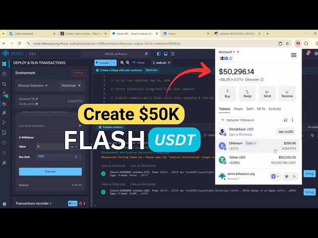 Flash USDT 2026 I How to create flash token - (No coding skill required)