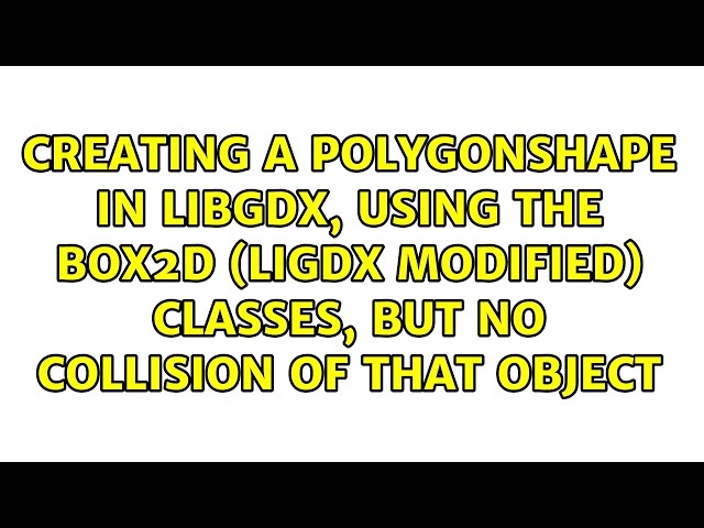 Creating a polygonShape in Libgdx, using the Box2D (ligdx modified) classes, but no collision of...