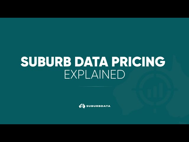 Suburb Data Pricing Explained