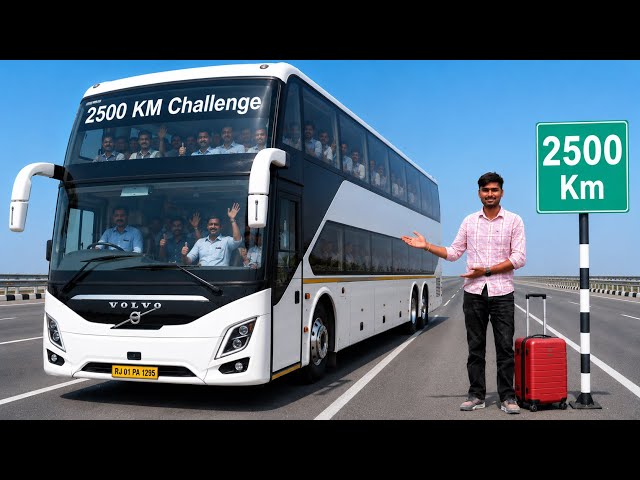 Spending 3 Days In Very Luxury Volvo Bus - 2500 KM Challenge- 72 घंटे में तो पागल हो गया