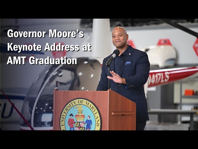 Governor Wes Moore Delivers Keynote Address at Aviation Maintenance Technician Graduation