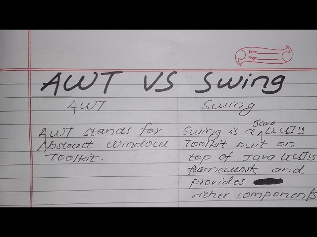 AWT vs Swing 