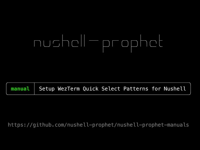 Setup WezTerm Quick Select Patterns for Nushell