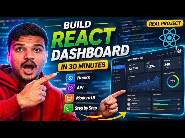 Build React Dashboard in 1 Video 😱 | useState + useEffect + API Project