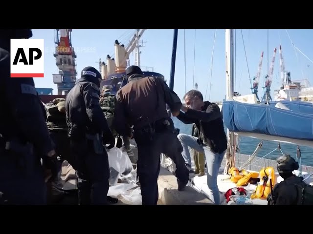 Israel releases video showing the detention of activists from Gaza flotilla