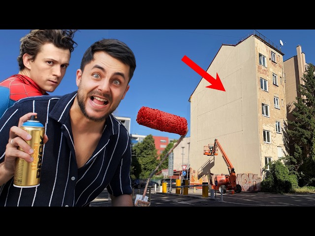 Spider-Man hired ME! (to Paint a 5-Story Building)