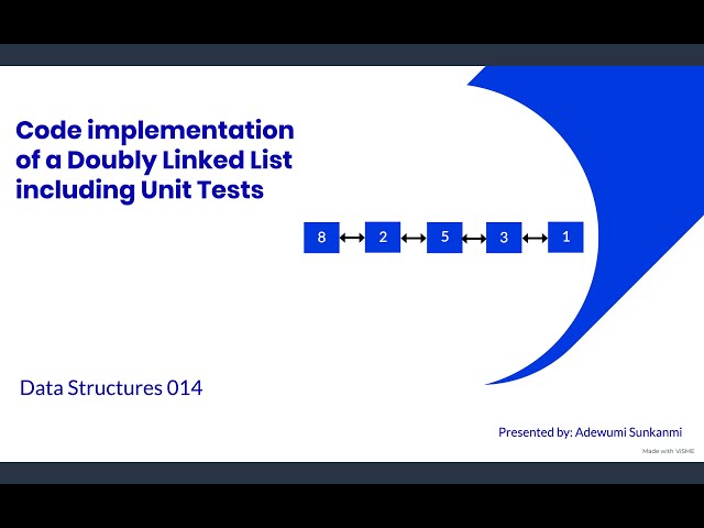 Implementing a Doubly Linked List from scratch, including unit tests